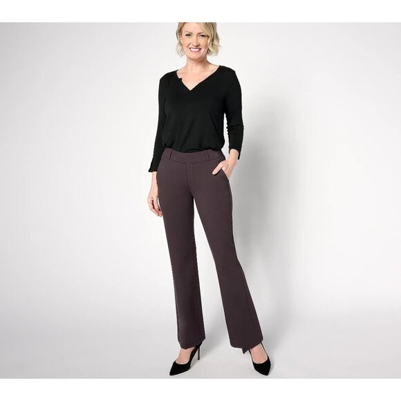 NYDJ SCULPT-HER Pull On Pants Strait Cut Brown Size Small - Picture 1 of 10